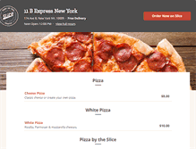 Tablet Screenshot of 11bexpresspizza.com